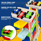 Montessori Toys for 2 3 Year Old Boys Toddlers, Car Ramp Toys with 6 Cars & Race Tracks, Garages and Parking Lots, Ramp Racer Toy Gift for Boys Girls Age 18 Months and Up