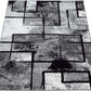 Area Rug Modern Abstract Paint Effect in Black Grey for Living-Room, Size: 2'8" X 4'11"