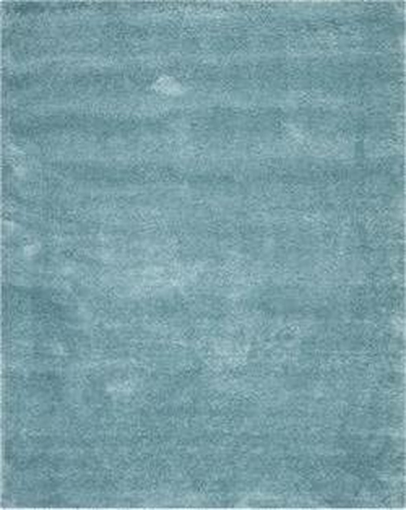Milan Shag Collection 3' X 5' Aqua Blue SG180 Solid Non-Shedding Living Room Bedroom Dining Room Entryway Plush 2-Inch Thick Area Rug