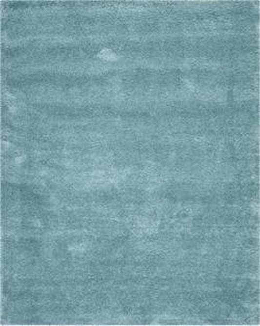 Milan Shag Collection 3' X 5' Aqua Blue SG180 Solid Non-Shedding Living Room Bedroom Dining Room Entryway Plush 2-Inch Thick Area Rug