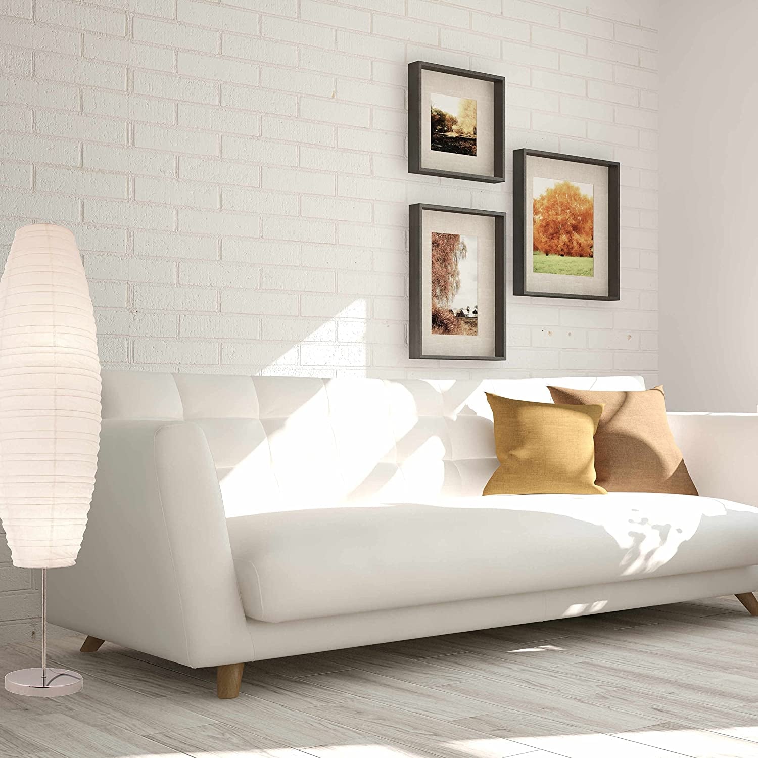 Diploma Paper Floor Lamp Set of 2 by LIGHTACCENTS - Paper Lamps - Rice Paper Floor Lamps - Paper Floor Lamps for Living Room Fits in Modern Room Decor 50 Inches Tall (Set of 2)