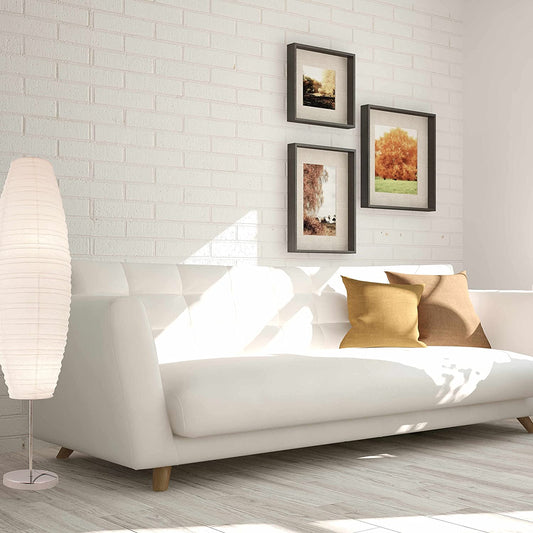 Diploma Paper Floor Lamp Set of 2 by LIGHTACCENTS - Paper Lamps - Rice Paper Floor Lamps - Paper Floor Lamps for Living Room Fits in Modern Room Decor 50 Inches Tall (Set of 2)
