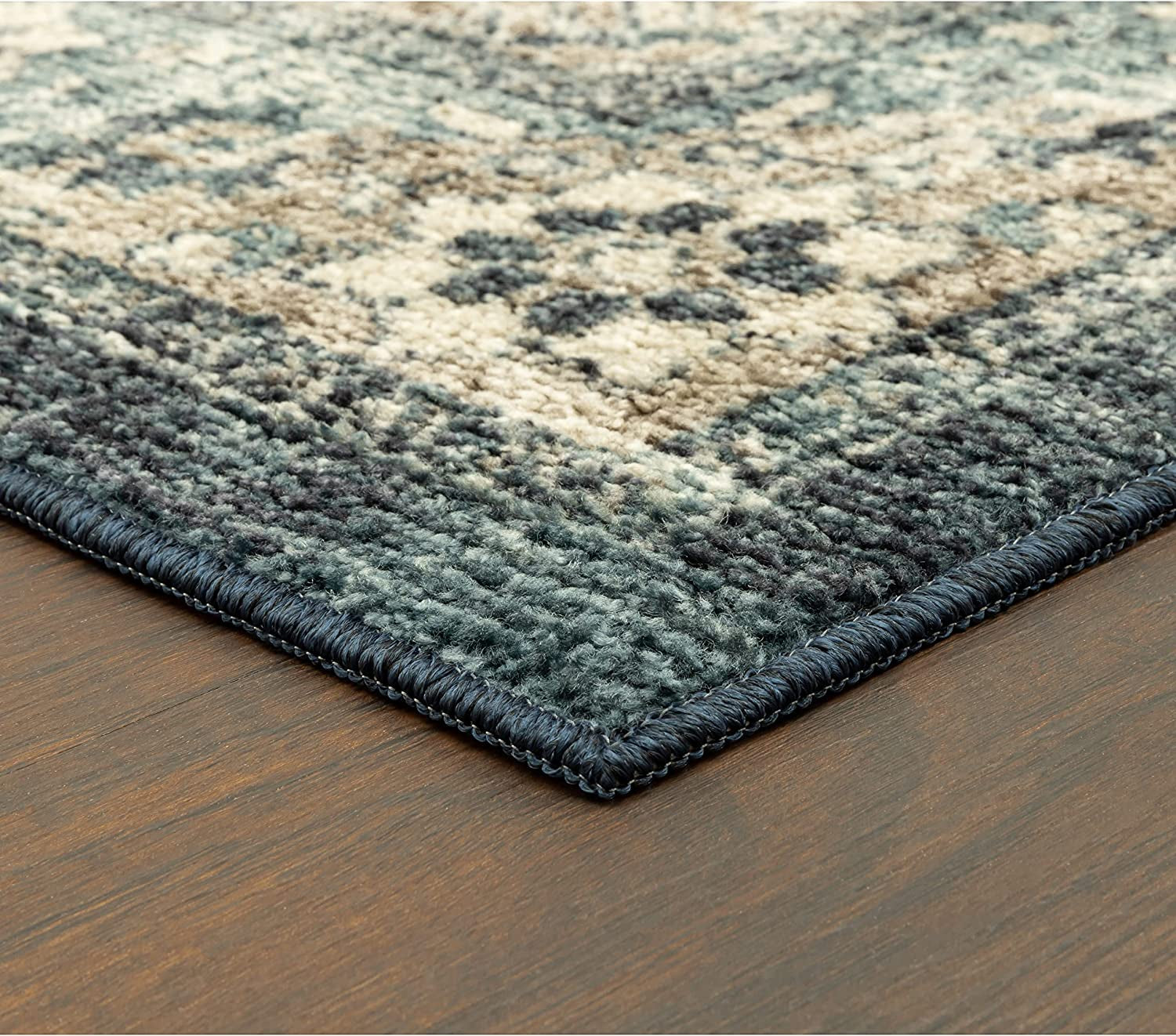 Ava Traditional Tapestry Kitchen Rugs Non Skid Accent Area Carpet [Made in USA], Persian Blue, 2'6" X 3'10"