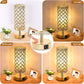 Set of 2 Touch Control Crystal Table Lamps with 2 USB Ports, 3-Way Dimmable Bedside Nightstand Gold Lamps with Decorative Crystal, Small Table Lamps for Bedrooms Living Room, Led Bulbs Included