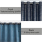 Navy Blue Blackout Curtains 84 Inch 2 Panels Set Silver Sparkle Patterned Window Curtains Luxury Room Darkening Curtains 85% Blackout Thermal Insulated for Living Room Grommet Top W52 Xl84