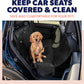 Car Seat Cover for Dogs - Standard Waterproof Dog Seat Cover for Back Seat in SUV or Truck - Convertible Pet Hammock & Trunk Protector for Travel - Black