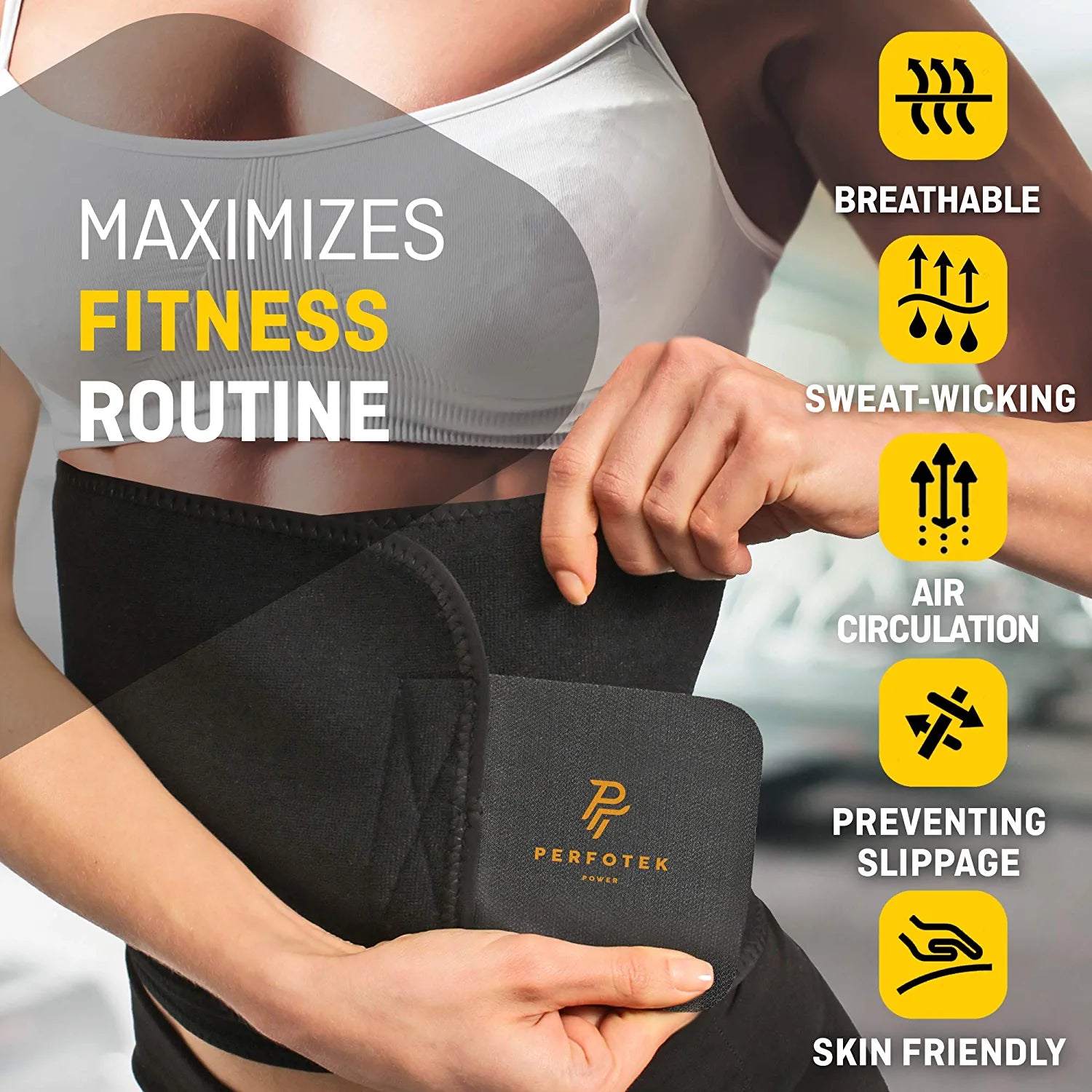 Waist Trimmer Belt for Women Waist Trainer Sauna Belt Tummy Toner Low Back and Lumbar Support Sauna Suit Effect