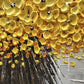 Oil Paintings 24X48", 3D Yellow Flower/Floral Paintings Canvas Wall Art Home Decorations Framed Wall Art Pictures for Dining Room Bedroom Office Kitchen Living Room Wall Decor