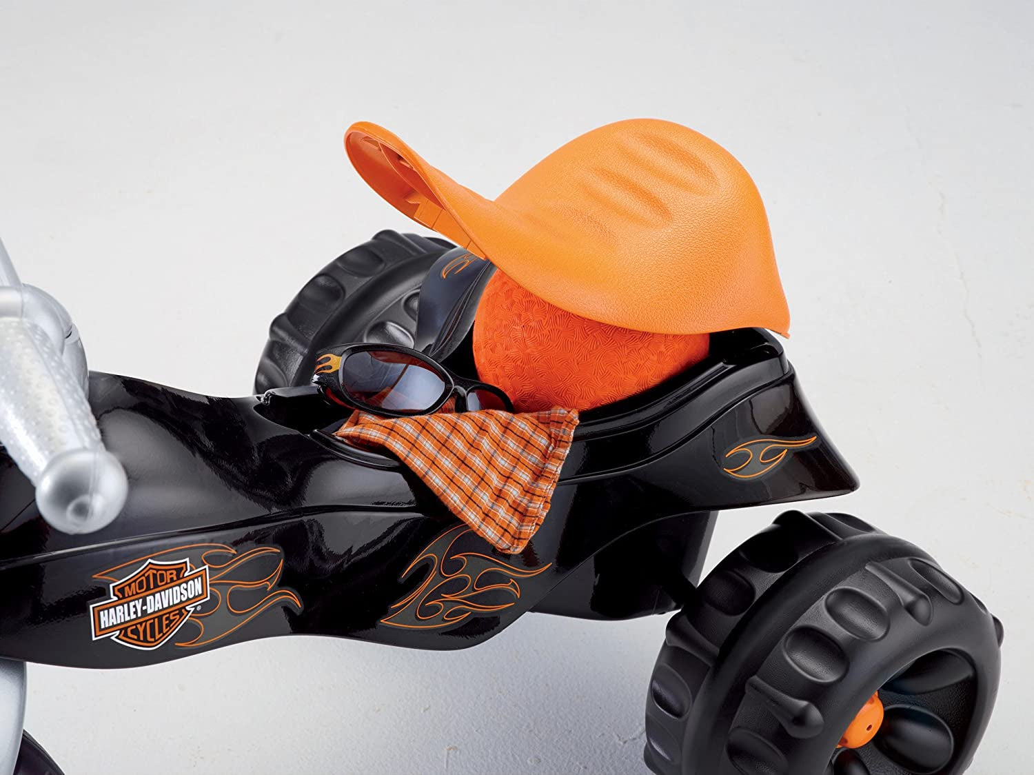 Harley-Davidson Tricycle with Handlebar Grips and Storage Area, Multi-Terrain Tires, Tough Trike [Amazon Exclusive]