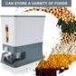 Household Rice Bucket with Lid and Measuring Cup ,Large Cereal Dry Food Storage Box, Measurable Rice Cylinder, Automatic Rice Dispenser Grain Storage Bin