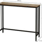 Industrial Console Table, Sofa Table for Living Room，Hallway，Entryway, Entrance Hall, Corridor - Wood Look Metal Frame 38.6" L X 11.8" W X 30.7H - Rustic Brown