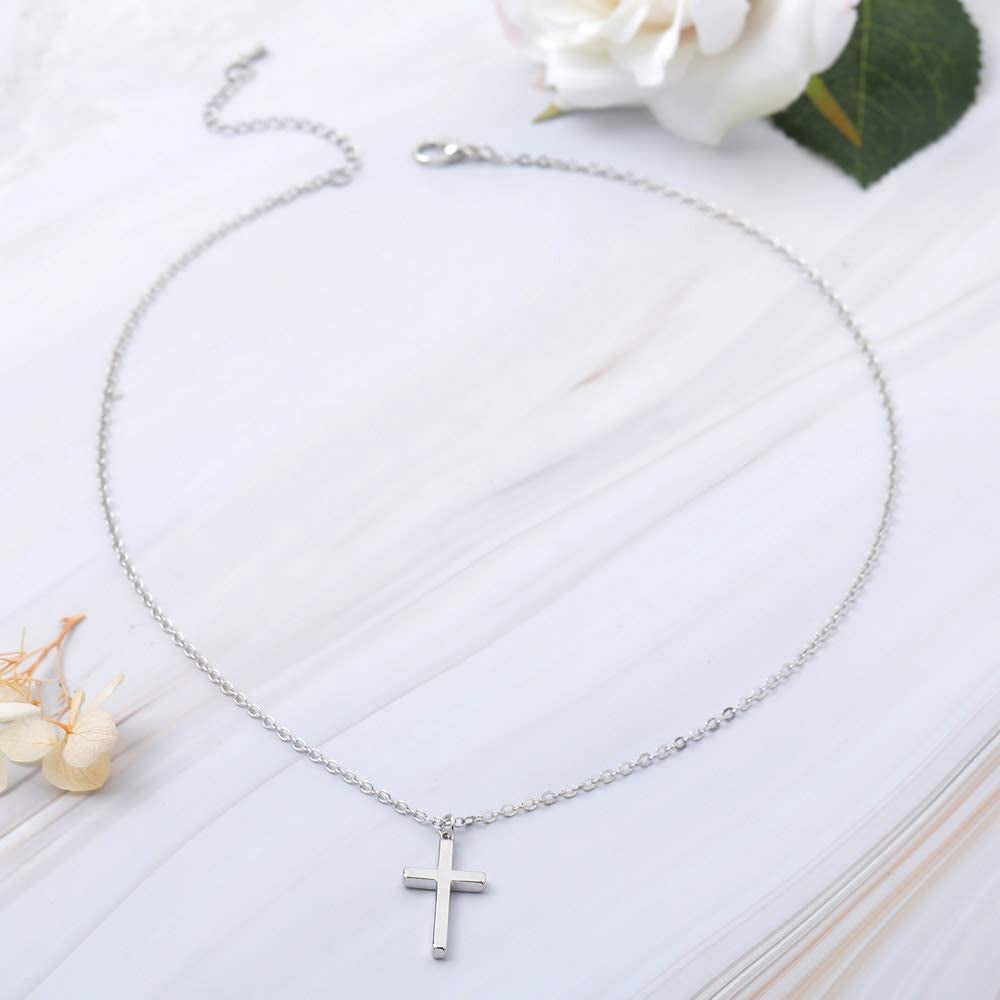 Cross Pendant Necklace Cross Penadat Necklaces Chain Dainty Prayer Jewelry for Women and Girls