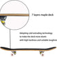 Pro Complete Skateboards for Beginners Adults Youths Teens Kids Girls Boys 31"X8" Skate Boards 7 Layer Canadian Maple Double Kick Concave Longboards