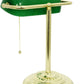Green Bankers Desk Lamp with Glass Shade by Lightaccents - Traditional Desk Light with Classic Green Glass Shade and Polished Brass Finish