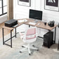 66" Large Corner Computer Desks L-Shaped with CPU Stand/Pc Laptop Study Writing Table Workstation for Home Office Wood & Metal,Oak, 66.3X18.9 Inch