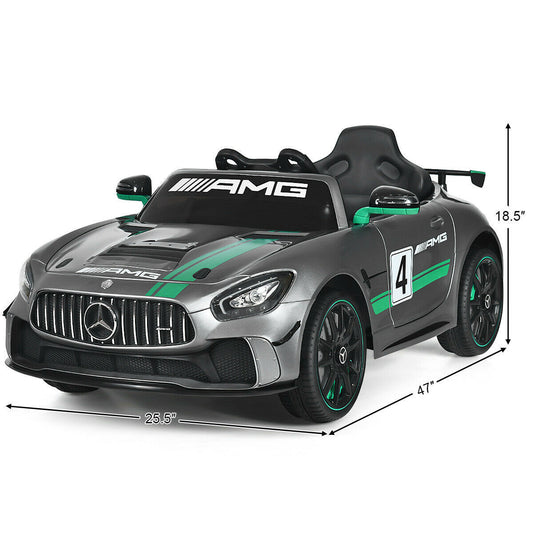 Licensed Kids Ride on Car 12V Electric Mercedes Benz 2.4G Remote Control Silver