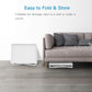 Adjustable TV Tray Table - TV Dinner Tray on Bed & Sofa, Comfortable Folding Table with 6 Height & 3 Tilt Angle Adjustments(White)