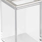 Mdesign Plastic Bathroom Vanity Counter Organizers, Dispenser Pump, Toothbrush Stand, Storage Jar, Soap Dish, for Cotton Swabs, Toothpaste, Makeup, Lumiere Collection, Clear/Brushed Chrome