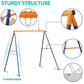 Kids Outdoor A-Frame Swing Stand Set, Large Frame Heavy Duty Steel All-Weather, Backyard Fun
