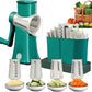 Shining Star Graters for Kitchen,Cheese Grater Efficient Vegetable Slicer with 5 Interchangeable round Stainless Steel Blades,Easy to Clean Rotary Cheese Grater for Fruit,Vegetables,Nuts