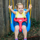 Little Tikes Snug 'N Secure Blue Swing with Adjustable Straps, 2-In-1 for Baby and Toddlers Ages 9 Months - 4 Years