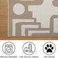 Abstract Geometric Rug 2' X 3' Washable Small Bathroom Rugs Modern Khaki Cotton Woven Door Mat Concise Reversible Carpet for Bedroom Hallway Entryway Laundry Room