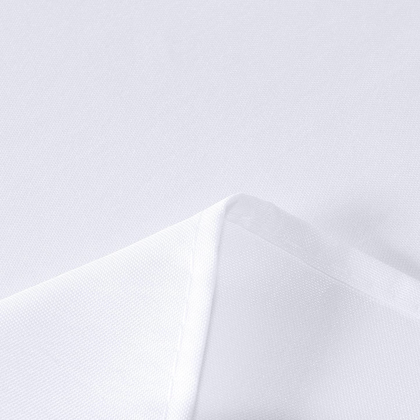 Rectangle Tablecloth - 60 X 102 Inch - Stain and Wrinkle Resistant Washable Polyester Table Cloth, Decorative Fabric Table Cover for Dining Table, Buffet Parties and Camping, White