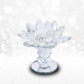Home Decor Table Top Decoration White Crystal Lotus Flower Candle Holder