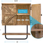 17X21'' Barndoor Bathroom Wall Cabinet, Space Saver Storage Cabinet Kitchen Medicine Cabinet with Adjustable Shelf and Towel Bar, Brown