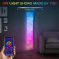 Floor Lamp, RGB Color Changing Led Lamp, Smart Lamp Alexa APP Control, Modern Floor Lamp with DIY Mode, Music Sync and White Fabric Shade, Standing Lamp for Living Room Bedroom Game Room