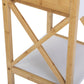 Nightstand with Drawer, End Table with Storage Shelf, Modern Side Sofa Table, Accent Bedside Table with X-Shape Frame for Living Room/Bedroom, White & Natural