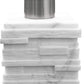 4-Piece Bathroom Accessories Set – Soap Dispenser, Toothbrush & Toothpaste Holder, Soap Dish and Tumbler – Elegant Design with Marble Effect – Durable and Sturdy Bathroom Set