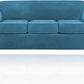 4 Pieces Sofa Covers Stretch Velvet Couch Covers for 3 Cushion Sofa Slipcovers Soft Sofa Slip Covers Furniture Covers with 3 Individual Seat Cushion Covers, Machine Washable (Large, Blue)