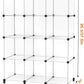 Closet Organizer, 12-Cube Closet Organizers and Storage, Portable Closet Storage Shelves, Clothing Storage for Kids, Closet, Bedroom, Bathroom, Office (11.8X11.8X11.8 Inch), Transparent