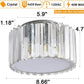 Modern Crystal Ceiling Light Fixture,  Mini Flush Mount Crystal Chandelier, H 5.89'' X W 8.66'' Small Crystal Ceiling Fixtures for Hallway Bedroom Bathroom G9 Socket