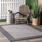 Gris Border Indoor/Outdoor Area Rug, 10' X 13', Grey