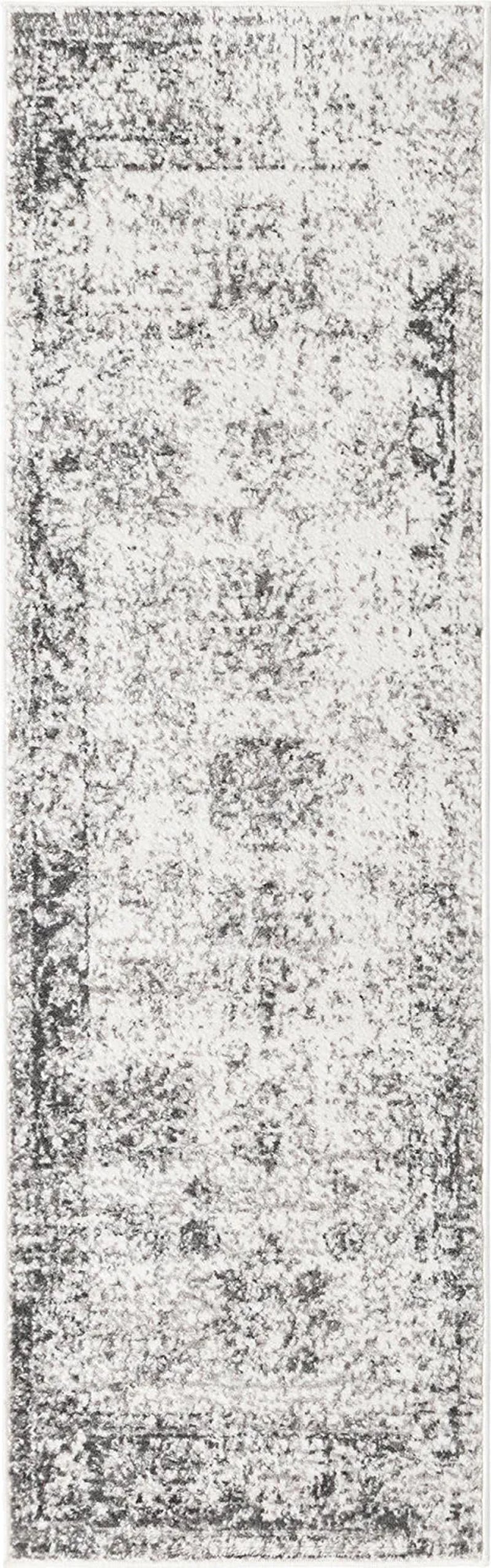 Sofia Collection Traditional Vintage Gray Runner Rug (2' X 7')
