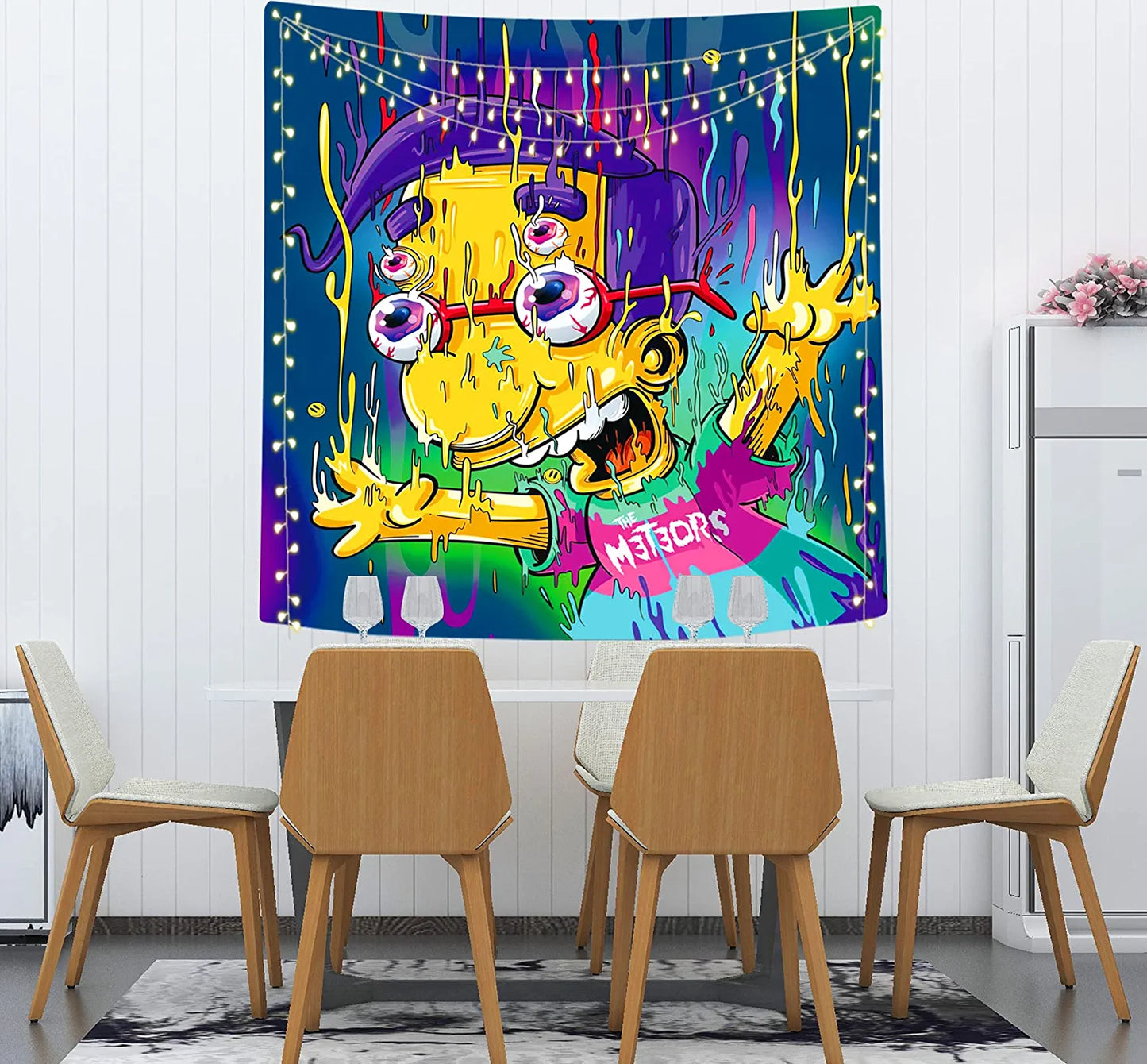 Honweii the Simpsons Tapestry Bart Tapestry Wall Hanging Home Decoration Blacnket for Bedroom(51.1'' X 59.1'' Inches,130*150 Cm)-2