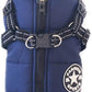 Pet Jacket, Dog Coat Harness Winter Warm Vest Jacket Waterproof Cotton Costume for Puppy Small Medium Dogs (M, Blue)