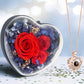 Preserved Real Rose for Girlfriend Wife Mom I Love You Necklace in 100 Languages Gifts for Women Girl Mothers Day Valentine'S Day Anniversary Christmas Birthday Gifts