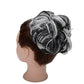 Hair Bun Extensions Messy Curly Hair Scrunchies Hairpieces Synthetic Donut Updo Hair Pieces for Women Girls 1PCS Natural Black Mix White