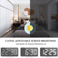 Digital Alarm Clock with 2 USB Charger Ports, LED Mirror Alarm Clocks for Bedrooms Office, Snooze Function, Adjustable Brightness, Bedside Alarm Clocks (White)