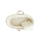 Tadpoles Muslin Cotton Gauze Baby Moses Basket Bedding Set, 3 Piece, Sand, One Size