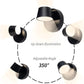 Wall Light LED Wall Sconce with On/Off Switch USB Charging Port 110 Volt Hardwired Wall Lamp 350 Rotatable up down Sconces Wall Lighting (Black)