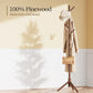 Coat Rack, Wooden Coat Rack Stand with 3 Height Options and 8 Hooks, Sturdy Freestanding Coat Rack for Clothes/Bags/Hats, Coat Rack for Home/Office/Entryway/Hallway, PIWCR01, Brown