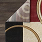 Area Rug Modern 5X7 Dark Red Soft Hand Carved Contemporary Floor Carpet with Premium Fluffy Texture for Indoor Living Dining Room and Bedroom Area.