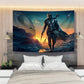 Tapestry Banner Star Wars Mandalorian Yoda Blue Death Star Wall Posters Wall Hanging Decoration for Bedroom Dorm Cool-For Party Art Wall Tapestry (Mandalorian Yoda, 39''X 59'')