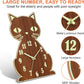 Night Light Wall Clock - Cat Wall Clocks Glow in Dark, Silent Non-Ticking Wood Clocks Battery Operated, Rustic Farmhouse Modern Clock Decorative for Kitchen Living Room Bedroom (12 Inch)
