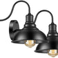 Farmhouse Wall Sconce,  Industrial Black Wall Sconces, Gooseneck Wall Sconces Lighting, Wall Mount Lamp Fixtures for Barn Porch Bathroom Bedroom Living Room (2 Pack)