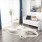 Faux Cowhide Area Rug, 41.3X31.5In Faux Cow Skin Fur Animal Print Rugs for Home Office Living Room,Bedroom (Small-Grey+Beige,105 X 80Cm)